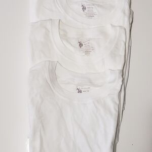 U.S. Polo Assn. Kids' White Short Sleeve Tees - Pack of 3